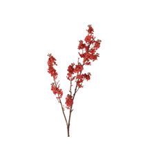 Flor poliester rojo