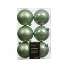 Set de 6 esferas verde agua d.8cm