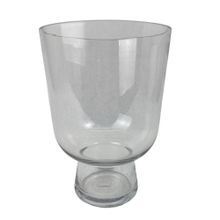 Florero de cristal transparente con base 25cm