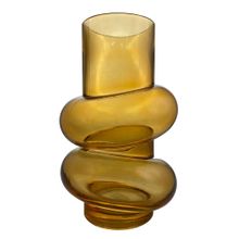 Florero de cristal dorado 26cm