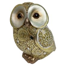 Buho decorativo doly dorado 17cm