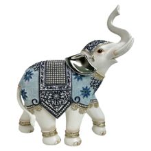 Elefante decorativo poly plateado 34.5cm