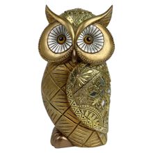 Buho decorativo doly dorado 22cm