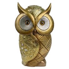 Buho decorativo doly dorado 27cm