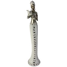Dama decorativa tiny plateada 53cm