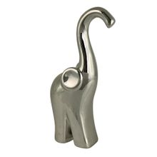 Elefante decorativo poly plateado 21cm