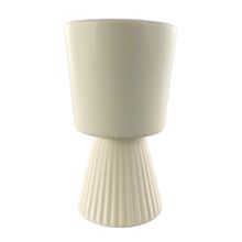 Florero decorativo mashu crema 21cm