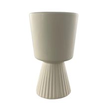 Florero decorativo mashu crema 17cm
