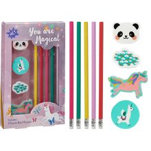 Juego de lapices y goma de borrar