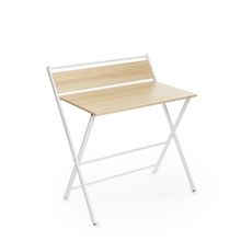 Escritorio plegable con estante max 50 kg blanco beige