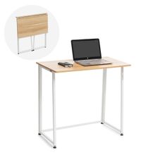 Escritorio plegable max 50 kg blanco beige
