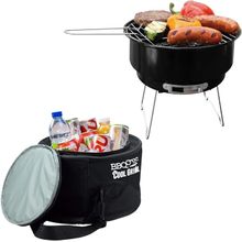 Parrilla portatil c/bolsa termica negra