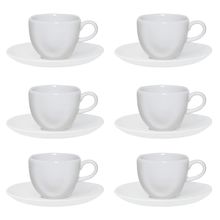 Set de te 12pzas white saucer