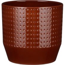 Maceta nola  relieve cafe 18x20cm