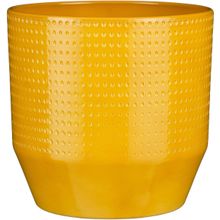 Maceta decorativa Nola mostaza 22x24cm