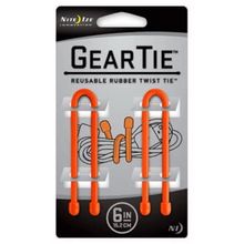 Sujetador de goma naranja reutilizable 6" 2pcs