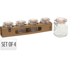 Juego de tarros de almacenamiento 7x5cm 4pzas