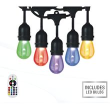 Tira de luces de exterior led multicolor 6.2mts e27-0.3w