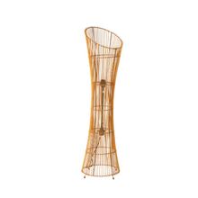 Lampara de pie bambu color madera 1xe27