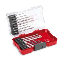 M-CASE Set 16 brocas p/madera, metal y concreto set einhell