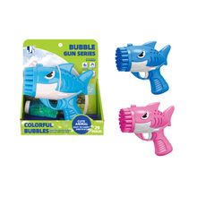 Pistola de burbujas tiburon azul