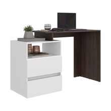 Escritorio rookie 75x120x44cm nogal/blanco