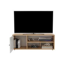 Rack tv 55" noah roble/blanco