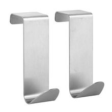 Set de ganchos inox para puerta 2pzas