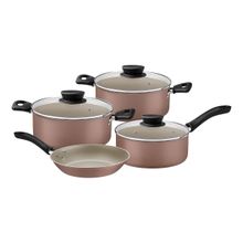 Bateria de cocina 7pzas linz mocaccino