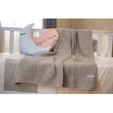 Manta wafle gris claro 100x150cm