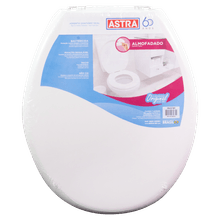 Asiento de inodoro acolchonado blanco