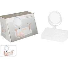 Espejo de maquillaje con organizador