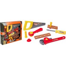 Set de juego de herramientas en caja de colores