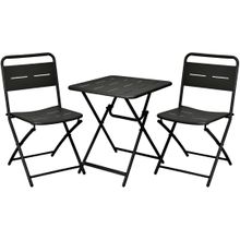 Jgo de jardin 3pzas negro mate bistro