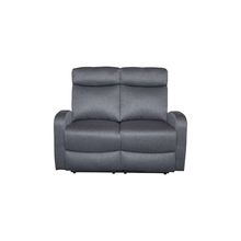 Sofa reclinable 2pts tela gris sandoval