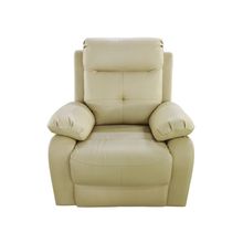 Sofa reclinable 1pts cuero eco beige cortona