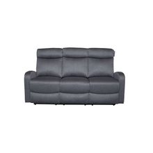 Sofa reclinable 3pts tela gris sandoval