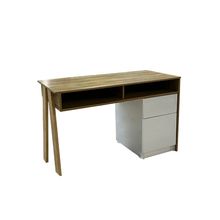 Escritorio izzi lyra m3 roble-blanco