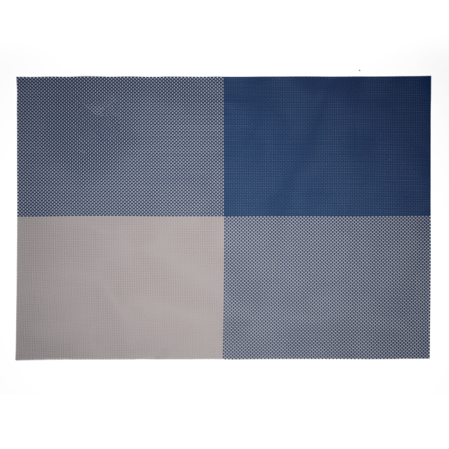 Individual de pvc azul cuadriculado 30x45cm