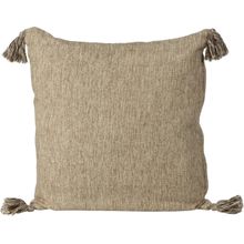 Cojin beige espiga con borlas 45x45 cm