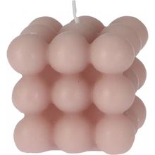 Vela Burbuja Cubo Rosa 6X5 Cm