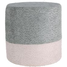 Taburete tela boucle azul beige