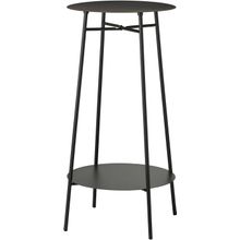 Mesa auxiliar 2 capas acero negro