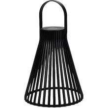 Linterna solar h24cm negra