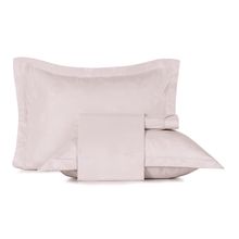 Jgo de sabanas toque acetinado queen lavanda palido