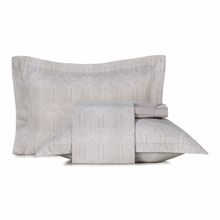 Jgo de sabanas tacto satinado queen geo gris