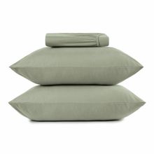Jgo de sabanas simples algodon malha 1 1/2 plz  malha verde bond