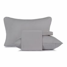 Jgo sabanas algodon malha 2 plz malha gris platinado