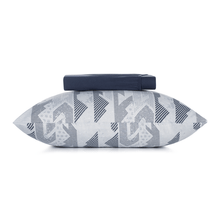 Jgo de sabanas simples algodon malha 2 plz malha azul estampado