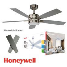 Ventilador de techo 42" con luz led regulable niquel satinado